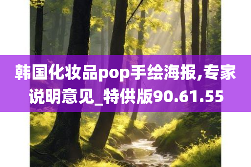 韩国化妆品pop手绘海报,专家说明意见_特供版90.61.55