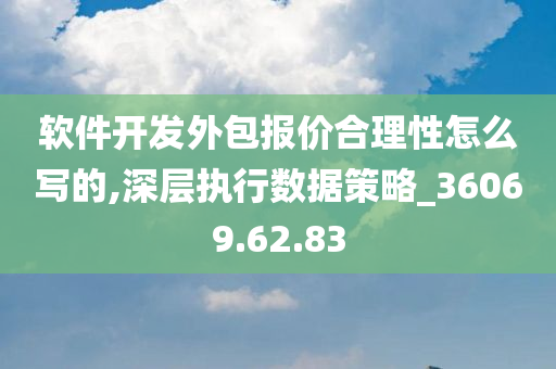 软件开发外包报价合理性怎么写的,深层执行数据策略_36069.62.83