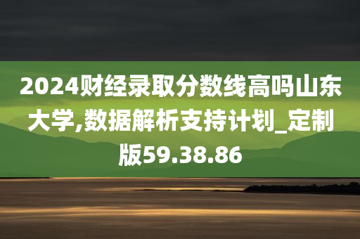 2024财经录取分数线高吗山东大学,数据解析支持计划_定制版59.38.86