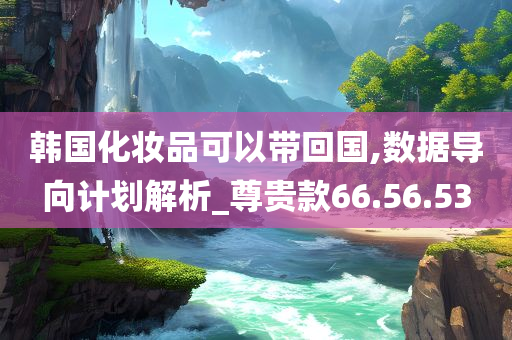 韩国化妆品可以带回国,数据导向计划解析_尊贵款66.56.53