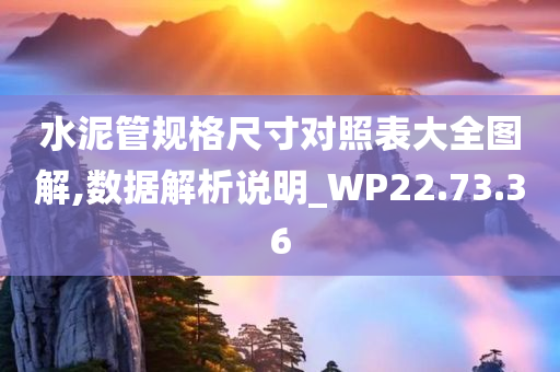 水泥管规格尺寸对照表大全图解,数据解析说明_WP22.73.36