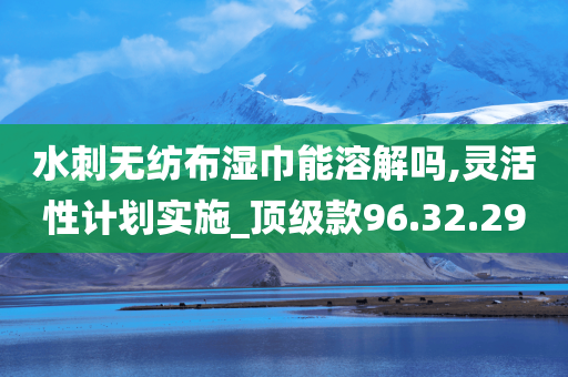 水刺无纺布湿巾能溶解吗,灵活性计划实施_顶级款96.32.29