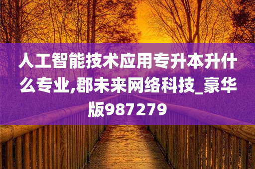 人工智能技术应用专升本升什么专业,郡未来网络科技_豪华版987279