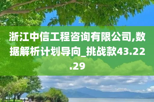 浙江中信工程咨询有限公司,数据解析计划导向_挑战款43.22.29