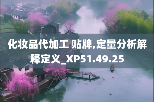 化妆品代加工 贴牌,定量分析解释定义_XP51.49.25