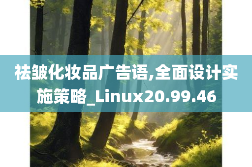 祛皱化妆品广告语,全面设计实施策略_Linux20.99.46