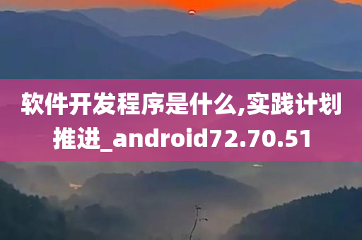 软件开发程序是什么,实践计划推进_android72.70.51