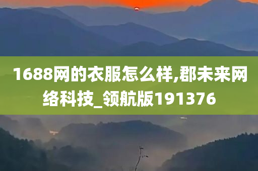 1688网的衣服怎么样,郡未来网络科技_领航版191376