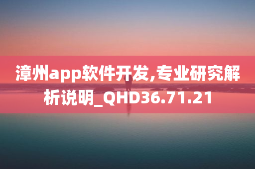 漳州app软件开发,专业研究解析说明_QHD36.71.21