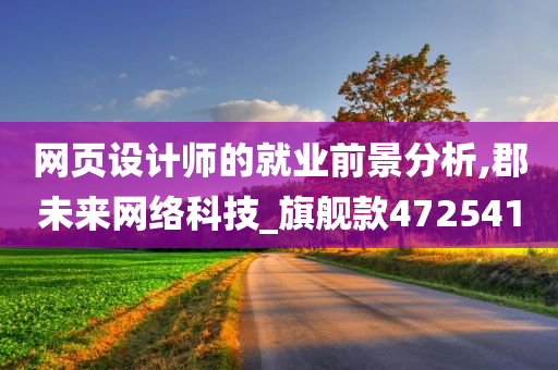 网页设计师的就业前景分析,郡未来网络科技_旗舰款472541