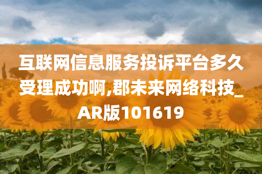 互联网信息服务投诉平台多久受理成功啊,郡未来网络科技_AR版101619