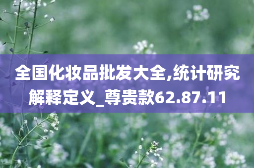 全国化妆品批发大全,统计研究解释定义_尊贵款62.87.11