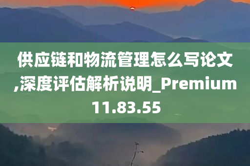 供应链和物流管理怎么写论文,深度评估解析说明_Premium11.83.55