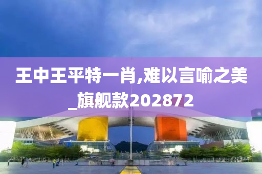 王中王平特一肖,难以言喻之美_旗舰款202872