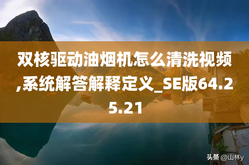 双核驱动油烟机怎么清洗视频,系统解答解释定义_SE版64.25.21