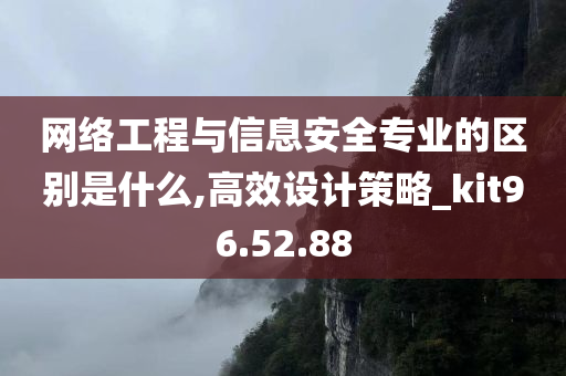 网络工程与信息安全专业的区别是什么,高效设计策略_kit96.52.88