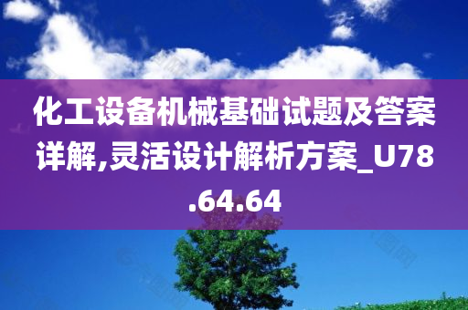 化工设备机械基础试题及答案详解,灵活设计解析方案_U78.64.64