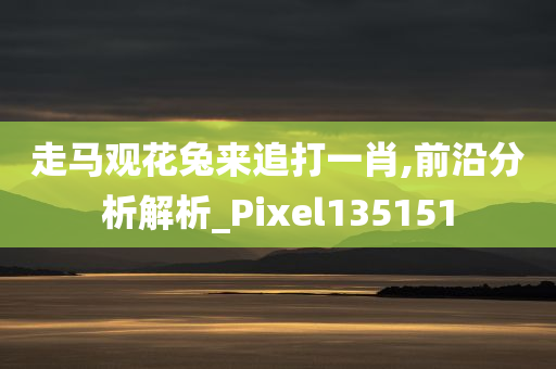 走马观花兔来追打一肖,前沿分析解析_Pixel135151