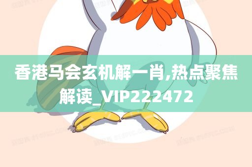 香港马会玄机解一肖,热点聚焦解读_VIP222472