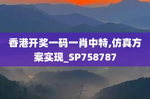 香港开奖一码一肖中特,仿真方案实现_SP758787