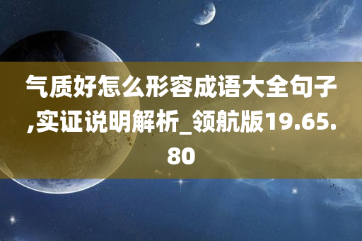 气质好怎么形容成语大全句子,实证说明解析_领航版19.65.80