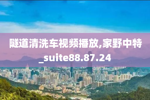 隧道清洗车视频播放,家野中特_suite88.87.24