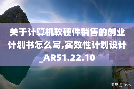 关于计算机软硬件销售的创业计划书怎么写,实效性计划设计_AR51.22.10