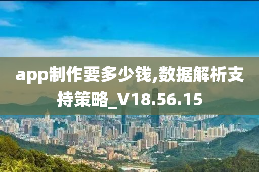 app制作要多少钱,数据解析支持策略_V18.56.15