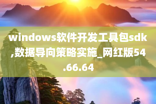 windows软件开发工具包sdk,数据导向策略实施_网红版54.66.64