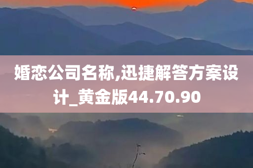 婚恋公司名称,迅捷解答方案设计_黄金版44.70.90