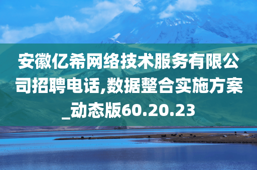 安徽亿希网络技术服务有限公司招聘电话,数据整合实施方案_动态版60.20.23