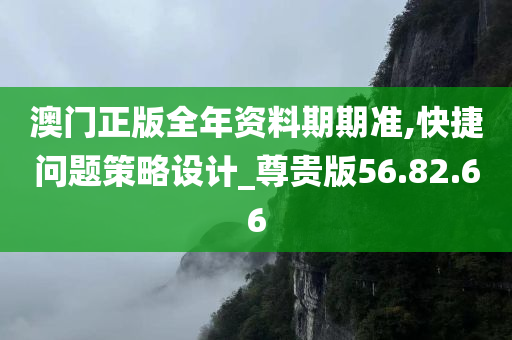 澳门正版全年资料期期准,快捷问题策略设计_尊贵版56.82.66