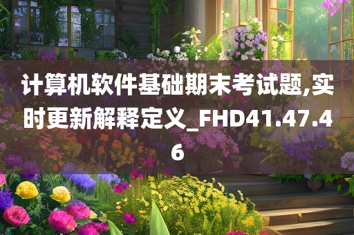 计算机软件基础期末考试题,实时更新解释定义_FHD41.47.46