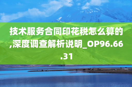 技术服务合同印花税怎么算的,深度调查解析说明_OP96.66.31