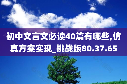 初中文言文必读40篇有哪些,仿真方案实现_挑战版80.37.65