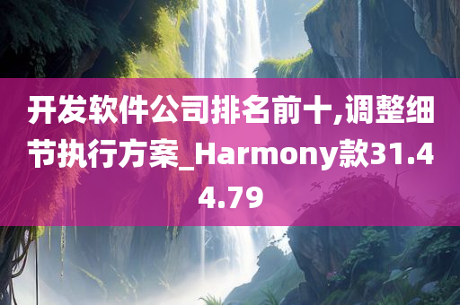 开发软件公司排名前十,调整细节执行方案_Harmony款31.44.79