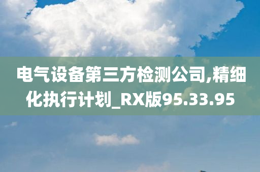 电气设备第三方检测公司,精细化执行计划_RX版95.33.95