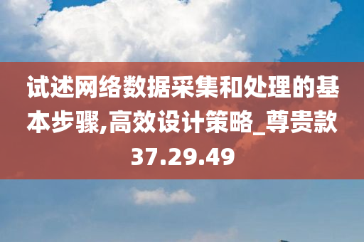 试述网络数据采集和处理的基本步骤,高效设计策略_尊贵款37.29.49