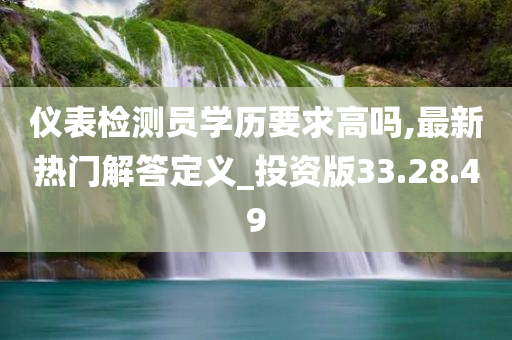 仪表检测员学历要求高吗,最新热门解答定义_投资版33.28.49