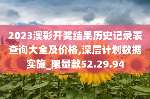 2023澳彩开奖结果历史记录表查询大全及价格,深层计划数据实施_限量款52.29.94