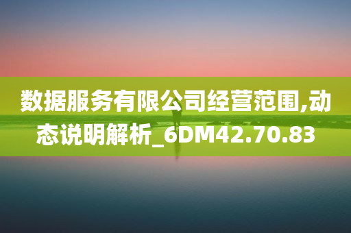 数据服务有限公司经营范围,动态说明解析_6DM42.70.83