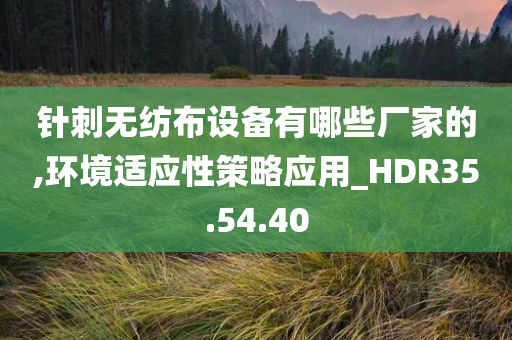 针刺无纺布设备有哪些厂家的,环境适应性策略应用_HDR35.54.40