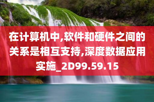 在计算机中,软件和硬件之间的关系是相互支持,深度数据应用实施_2D99.59.15