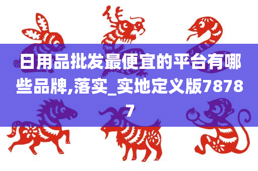 日用品批发最便宜的平台有哪些品牌,落实_实地定义版78787