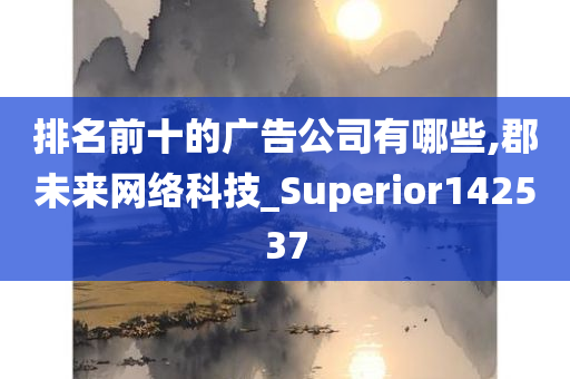 排名前十的广告公司有哪些,郡未来网络科技_Superior142537