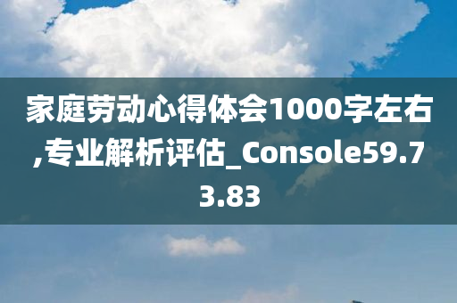 家庭劳动心得体会1000字左右,专业解析评估_Console59.73.83