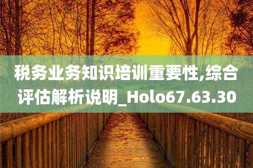 税务业务知识培训重要性,综合评估解析说明_Holo67.63.30