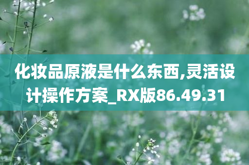 化妆品原液是什么东西,灵活设计操作方案_RX版86.49.31