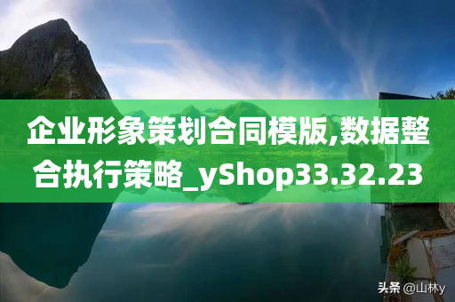 企业形象策划合同模版,数据整合执行策略_yShop33.32.23