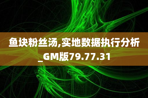 鱼块粉丝汤,实地数据执行分析_GM版79.77.31